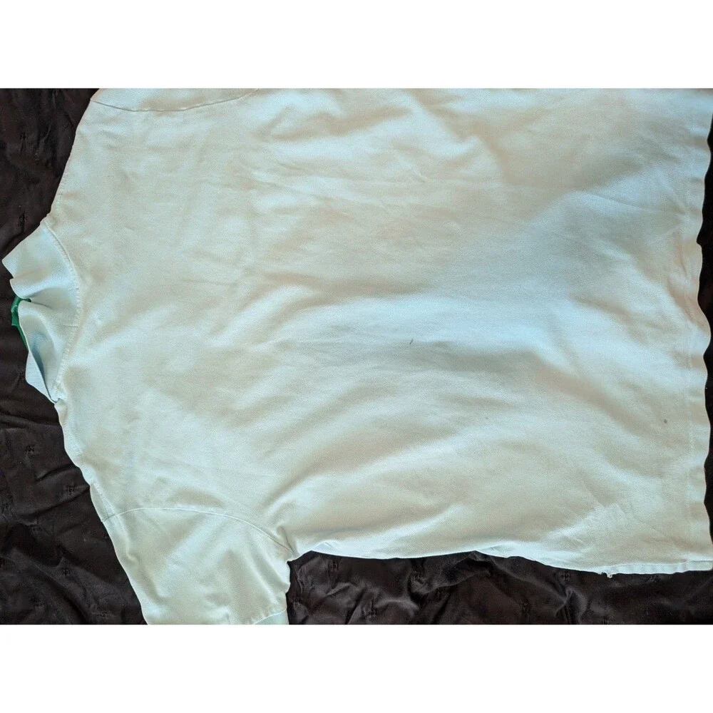 Polo Ralph Lauren Men's Polo Light Blue With Pink Shirt Size L
